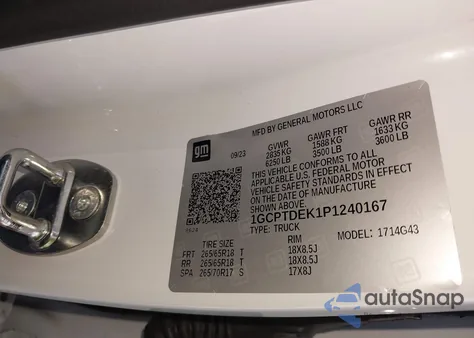 2023 Chevrolet Colorado 4Wd Short Box Z71 from USA, damaged, VIN 1GCPTDEK1P1240167